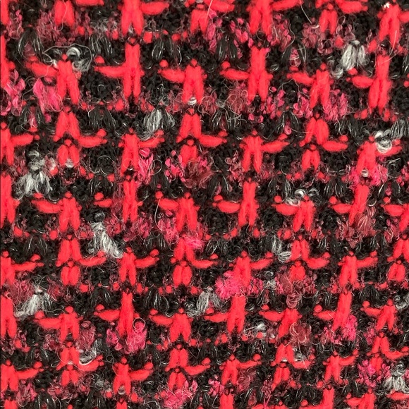 St John Jacket. Red Tweed Knit Wool Blend. Size 12. NWOT. - Picture 4 of 6